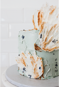 Birthday Cake Thea - sage green textured cake with white chocolate sails